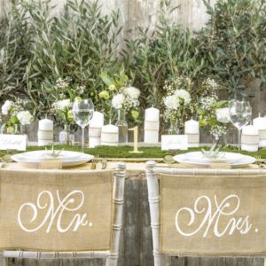 Chair signs wedding or other couple event